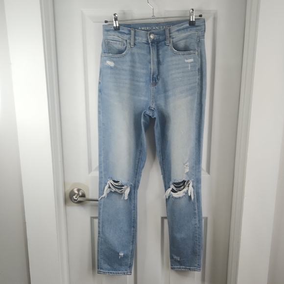 American Eagle Outfitters Denim - American Eagle Outfitters Blue High Rise Distressed Jeans